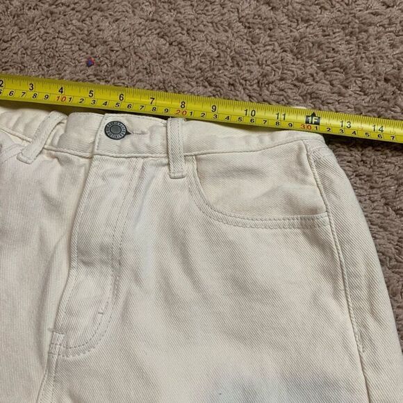 John Galt J.Galt Ivory Cut Off Shorts Denim Jeans Light Wash 24” Small - Picture 6 of 8